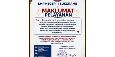 MAKLUMAT PELAYANAN SMPN 1 SUKORAME